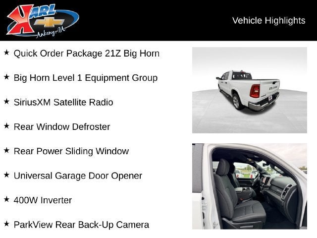 2026 RAM 1500 Big Horn Crew Cab 4x4 5'7" Box