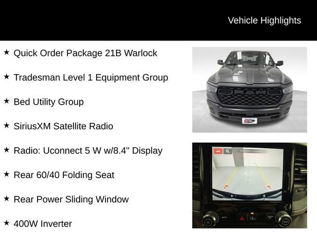 2025 RAM 1500 Warlock Crew Cab 4x4 5'7" Box