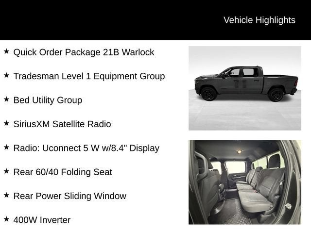 2025 RAM 1500 Warlock Crew Cab 4x4 5'7" Box