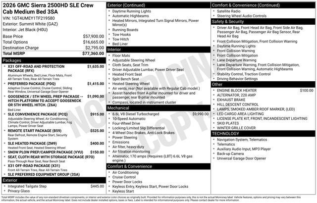 2026 GMC Sierra 2500 HD SLE
