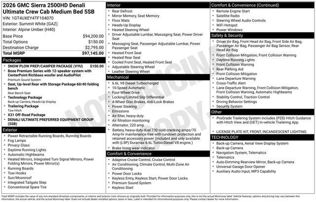 2026 GMC Sierra 2500HD Denali Ultimate - Photo 16