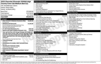 2025 Chevrolet Silverado 2500 HD High Country