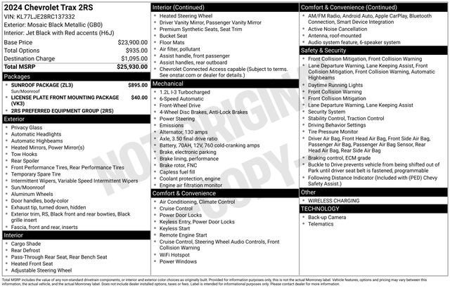 2024 Chevrolet Trax 2RS