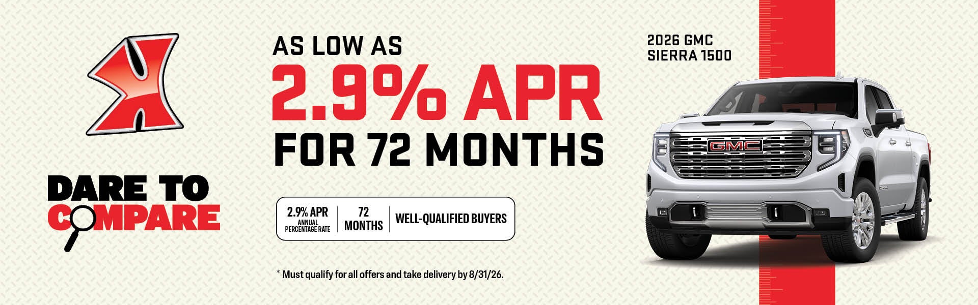 Get rates as low as 2.9% on select Sierra 1500s at Karl GMC of Marshalltown