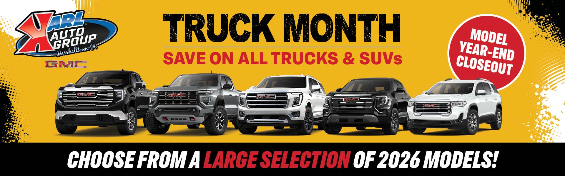 It's Truck Month at Karl GMC of Marshalltown