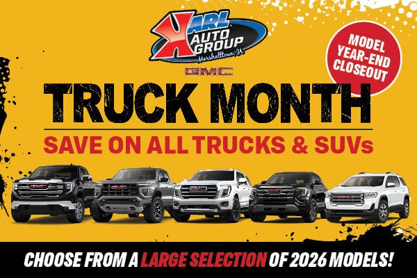 It's Truck Month at Karl GMC of Marshalltown